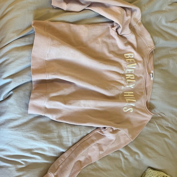 Garage Pink Off-the-Shoulder Sweater - Picture 2 of 2